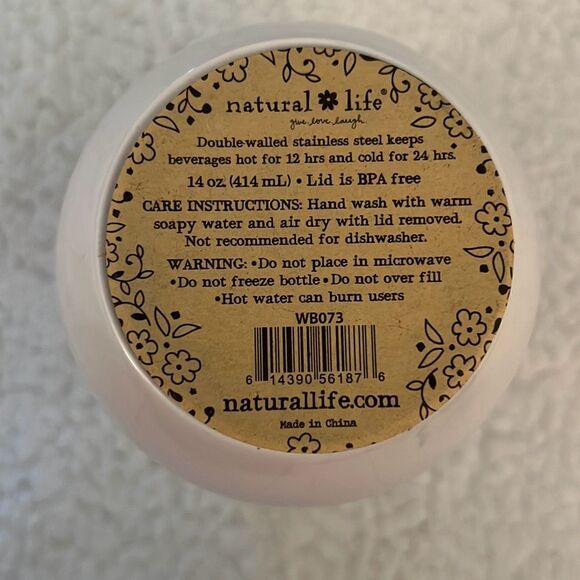 Natural Life stainless steel A Wise Girl to go cup 14oz NWT - Picture 3 of 9